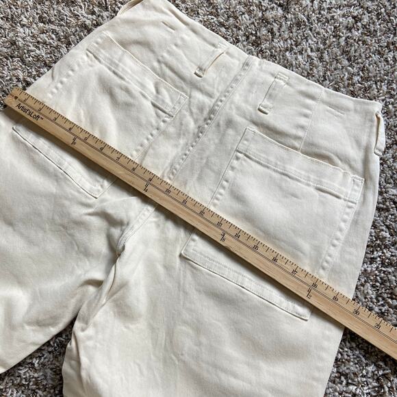 NWOT Everlane The Organic Utility Pant Womens 4 Bone Straight Leg High Rise Crop - Picture 12 of 12
